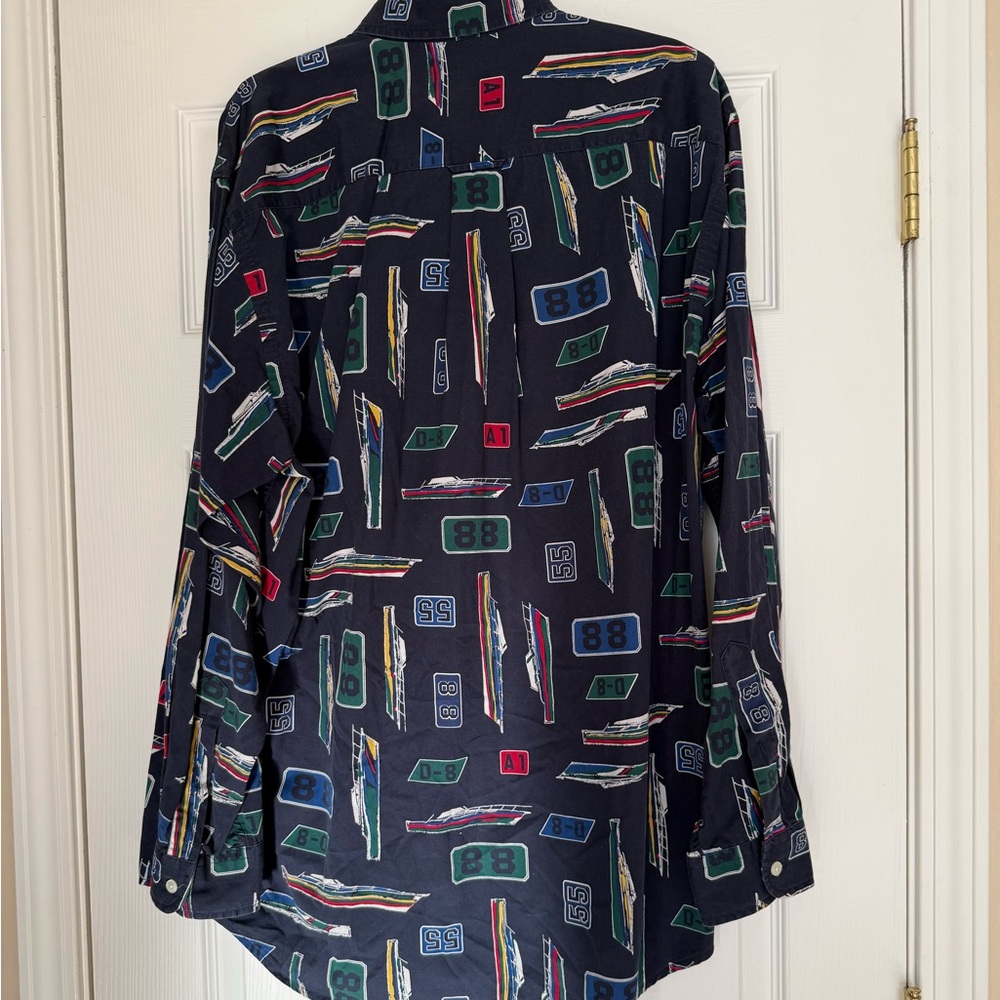 Nautica Men's Multicolor Graphic Button Down Shirt - Picture 2 of 4